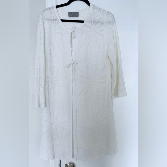 White Cardigan Sweater for Versatile Style - Picture 1 of 6